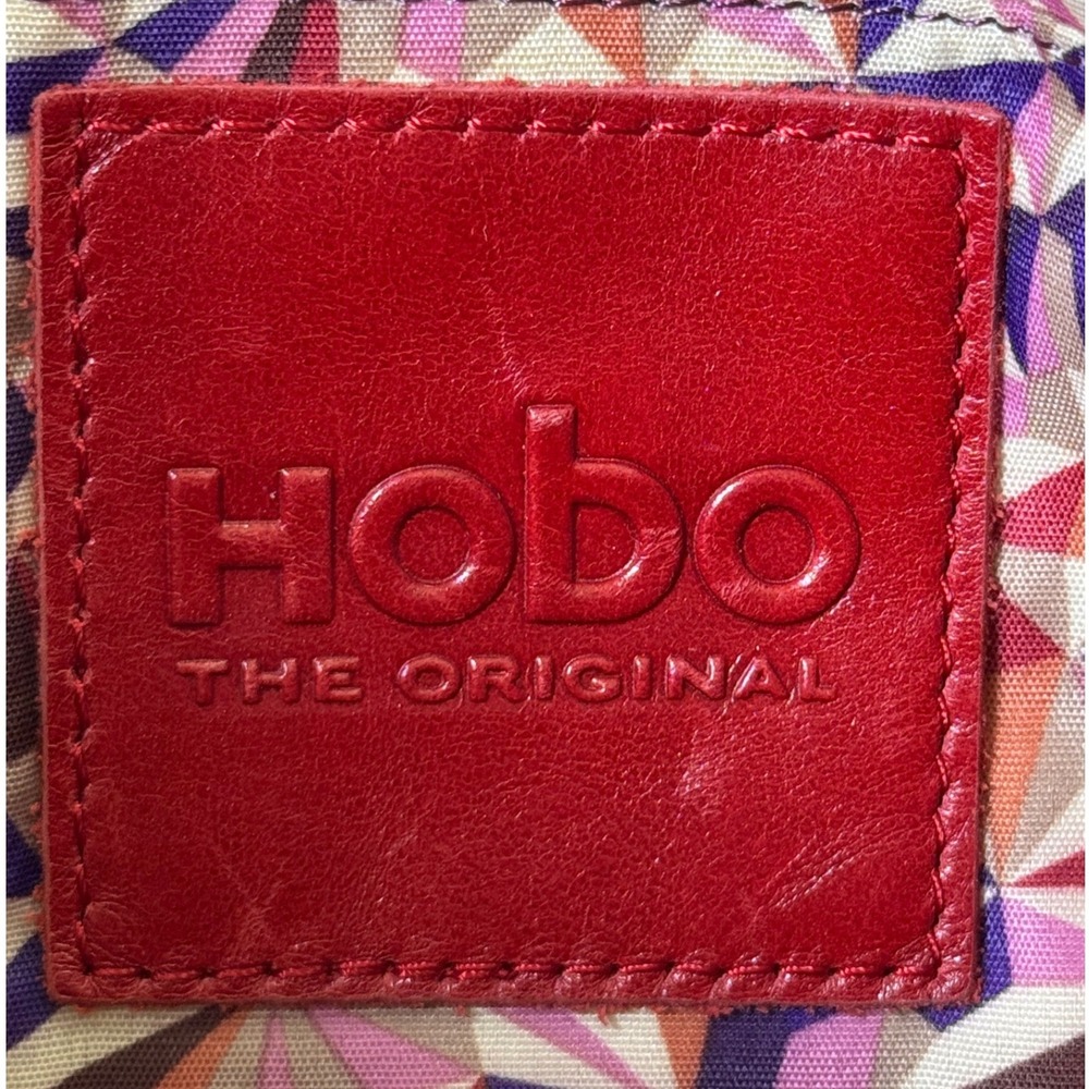 HOBO International Red Leather Crossbody Shoulder Bag Adjustable Strap - Picture 7 of 10